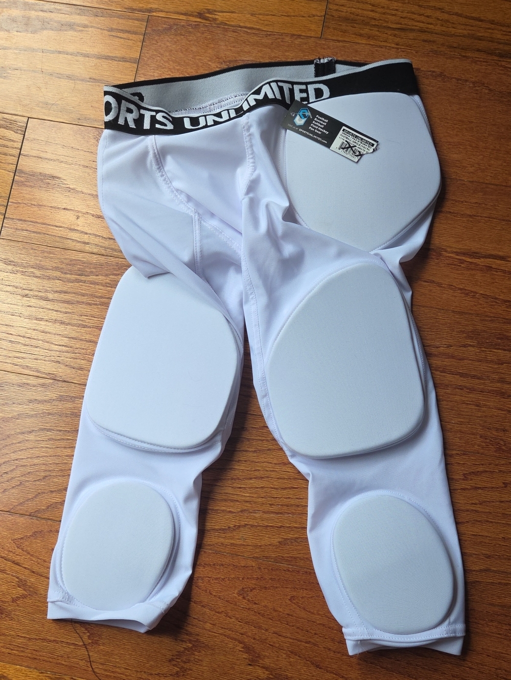 Kids Padded White Sports Joggers with Impact Protection